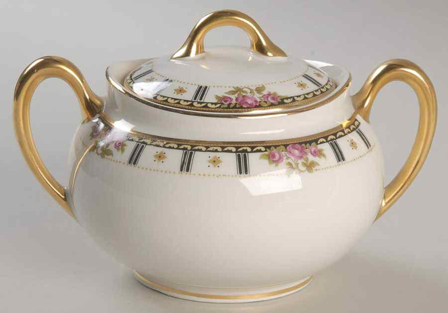 Bridal Sugar Bowl & Lid by Cleveland (USA)-1