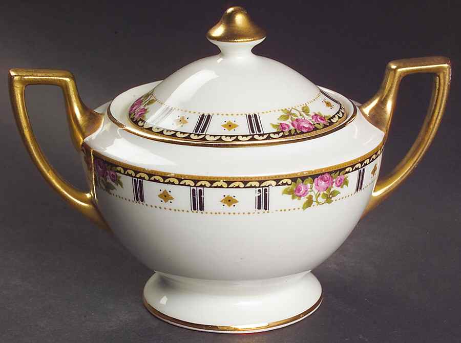 Bridal Sugar Bowl & Lid by Cleveland (USA)-1
