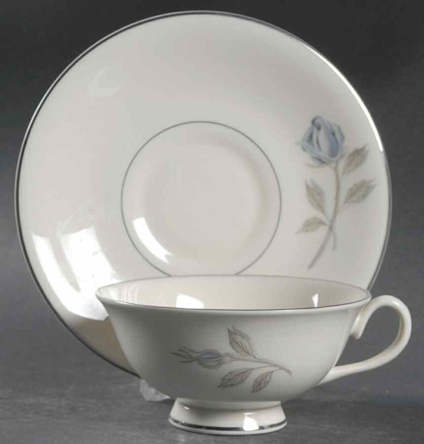 Blue Rhapsody Footed Cup & Saucer Set by Carillon-1