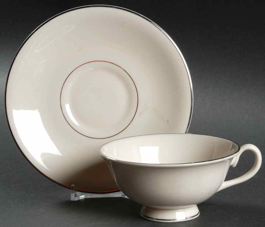 Encore Footed Cup & Saucer Set by Carillon-1