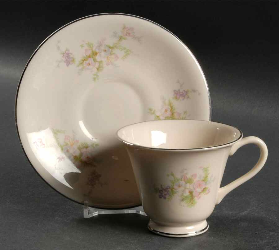 Overture Footed Cup & Saucer Set by Carillon-1