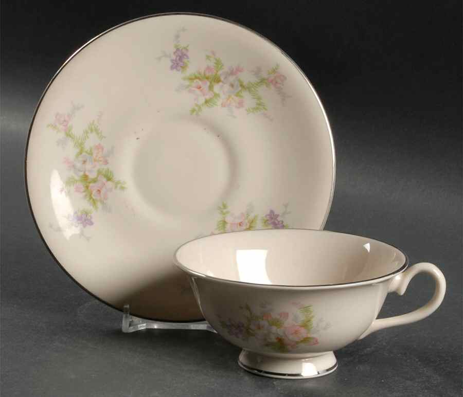 Overture Footed Cup & Saucer Set by Carillon-1