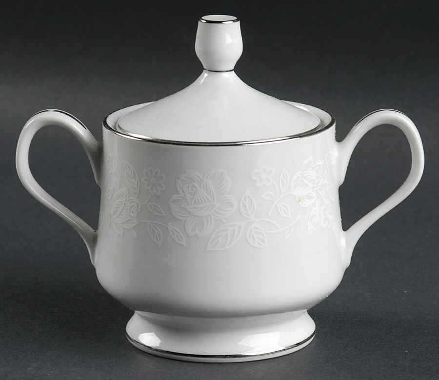 Victorian Rose Sugar Bowl & Lid by Crown Lancaster-1