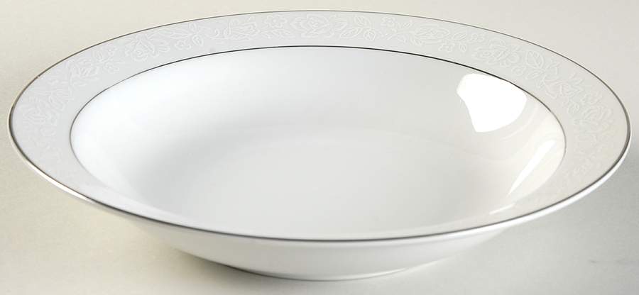 Victorian Rose Rim Soup Bowl by Crown Lancaster-1