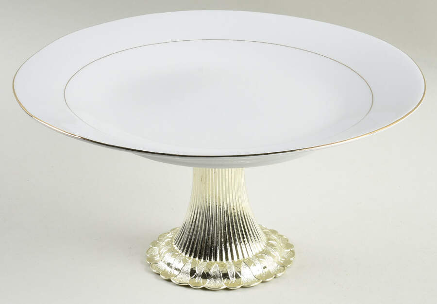 Classic Elegance Cake Stand with 4"-5" Metal Pedestal  Hc by The Cellar (China)-1