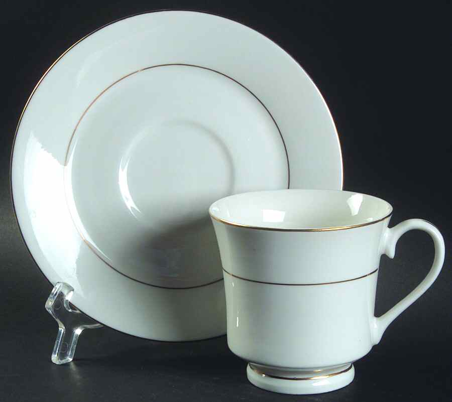 Classic Elegance Footed Cup & Saucer Set by The Cellar (China)-1