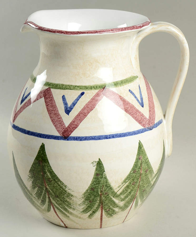 Log Cabin Christmas 120 Oz Pitcher by The Cellar (China)-1