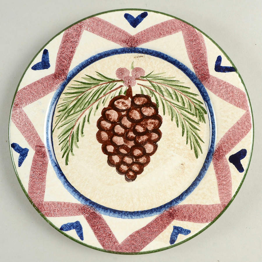 Log Cabin Christmas Dessert/Pie Plate by The Cellar (China)-1