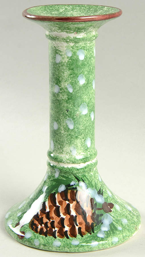 Log Cabin Christmas 6" Candlestick by The Cellar (China)-1