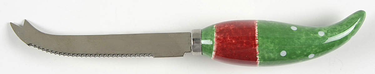 Log Cabin Christmas Cheese Knife with Stainless Blade by The Cellar (China)-1