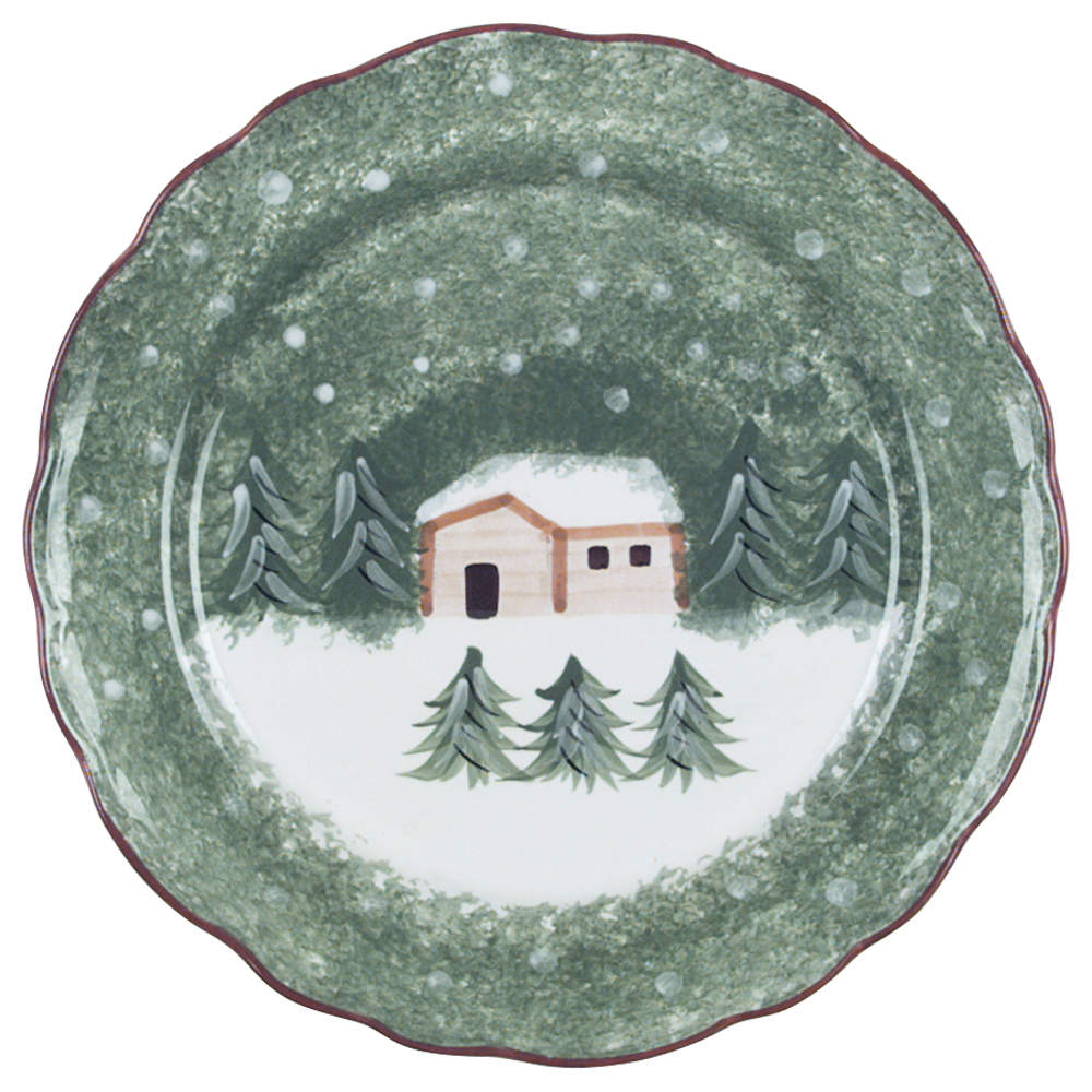 Log Cabin Christmas Dinner Plate by The Cellar (China)-1