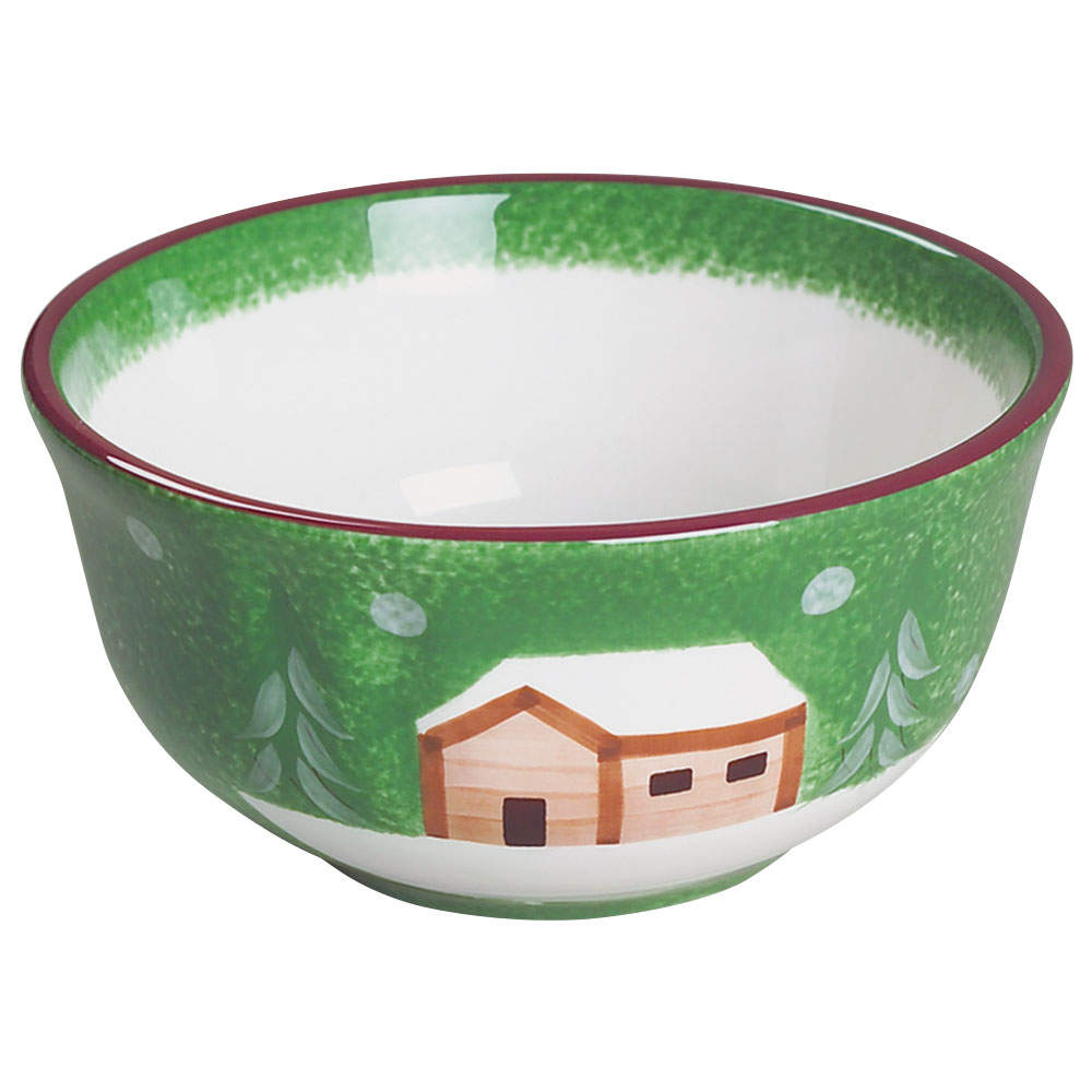 Log Cabin Christmas Soup/Cereal Bowl by The Cellar (China)-1