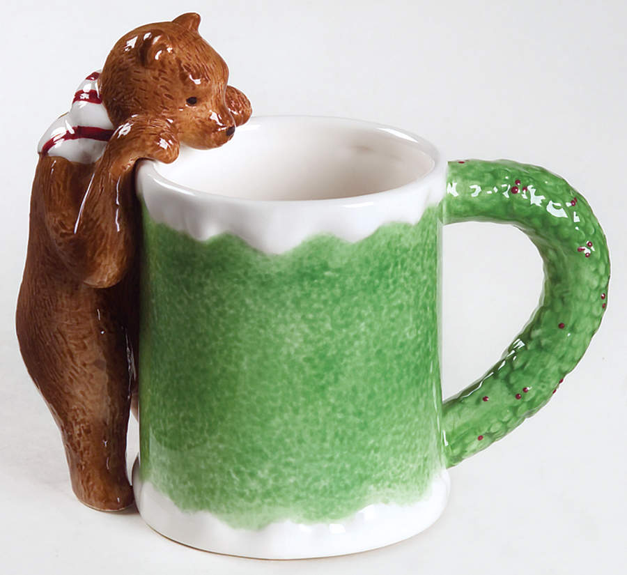 Log Cabin Christmas Accent Mug by The Cellar (China)-1