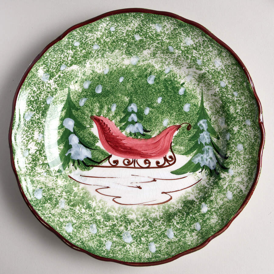 Log Cabin Christmas Salad Plate by The Cellar (China)-1