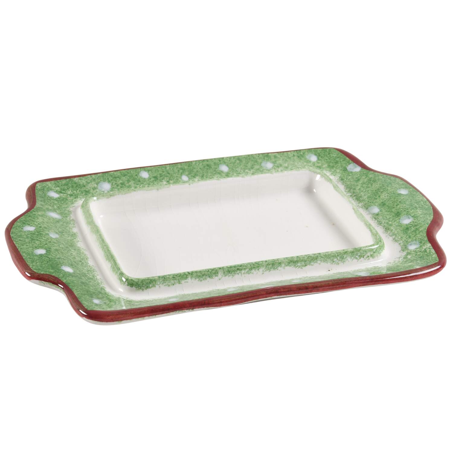 Log Cabin Christmas Rectangular Butter No Lid by The Cellar (China)-1