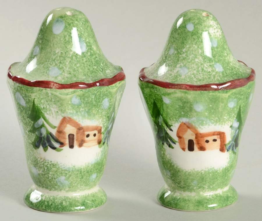 Log Cabin Christmas Salt & Pepper Set by The Cellar (China)-1