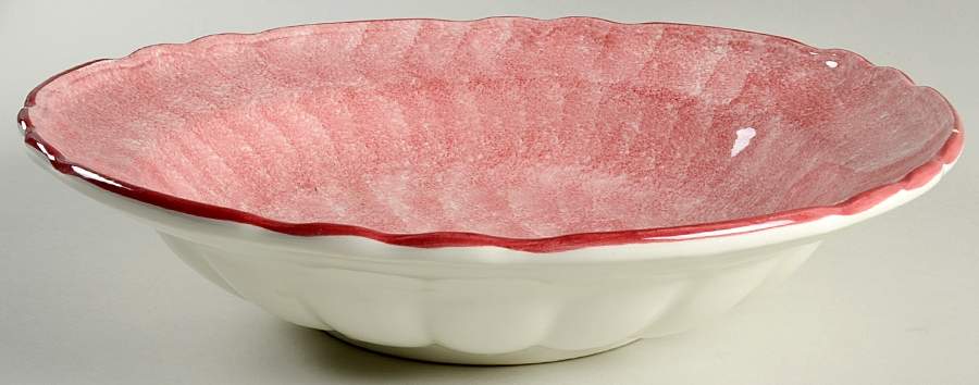 Log Cabin Christmas 14" Pasta Serving Bowl by The Cellar (China)-1
