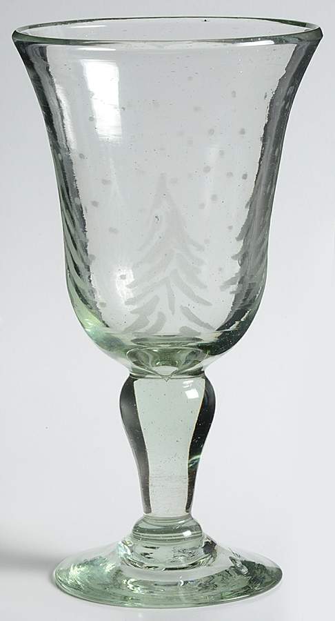 Log Cabin Christmas Glassware Goblet by The Cellar (China)-1