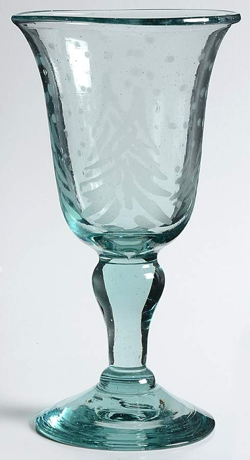 Log Cabin Christmas Glassware Goblet by The Cellar (China)-1