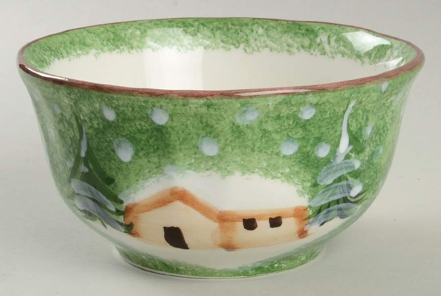 Log Cabin Christmas Soup/Cereal Bowl by The Cellar (China)-1