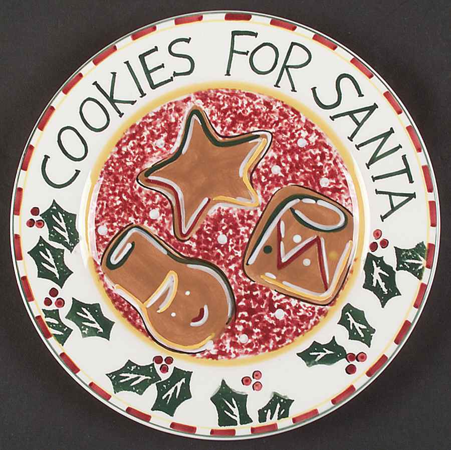 Log Cabin Christmas 8" Cookie Plate by The Cellar (China)-1