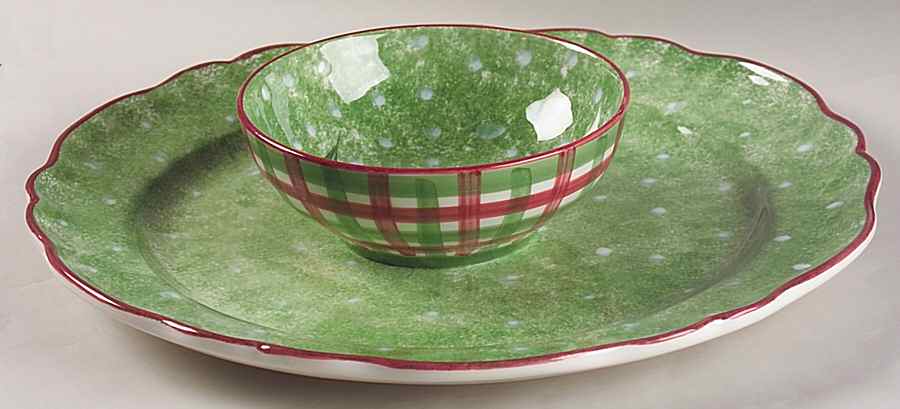 Log Cabin Christmas 1 Piece Chip & Dip by The Cellar (China)-1