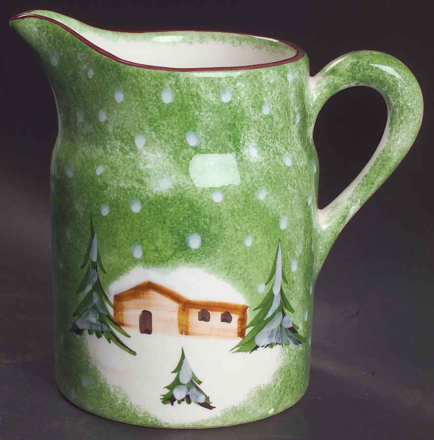 Log Cabin Christmas 56 Oz Pitcher by The Cellar (China)-1