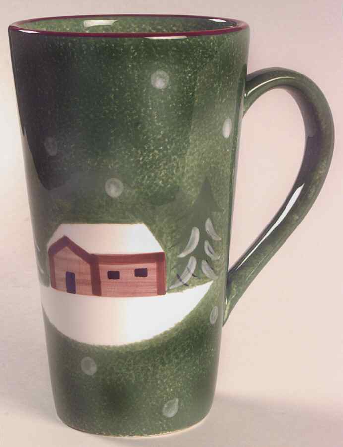 Log Cabin Christmas Latte Mug by The Cellar (China)-1