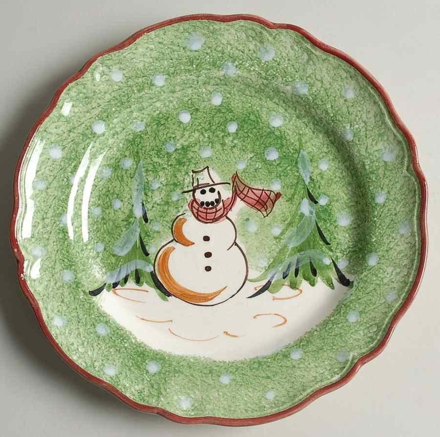Log Cabin Christmas Salad Plate by The Cellar (China)-1