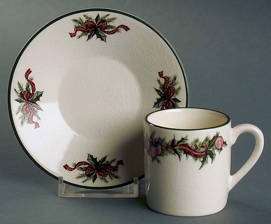 O'Tannenbaum Flat Demitasse Cup & Saucer Set by The Cellar (China)-1