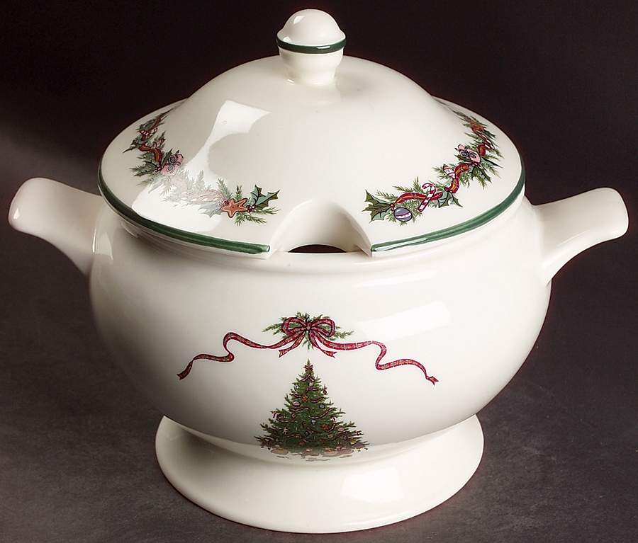 O'Tannenbaum Tureen &  Lid by The Cellar (China)-1
