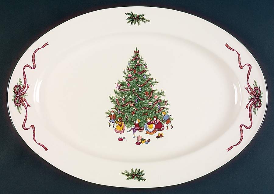 O'Tannenbaum 16" Oval Serving Platter by The Cellar (China)-1
