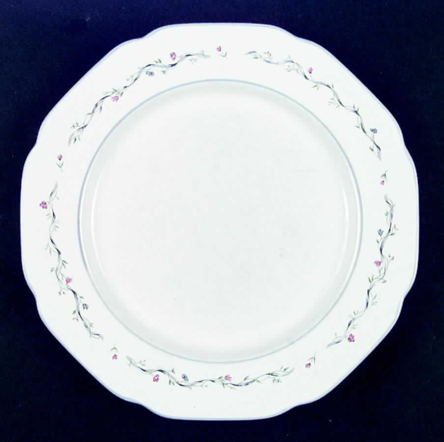 Ribbon & Bouquet Dinner Plate by The Cellar (China)-1