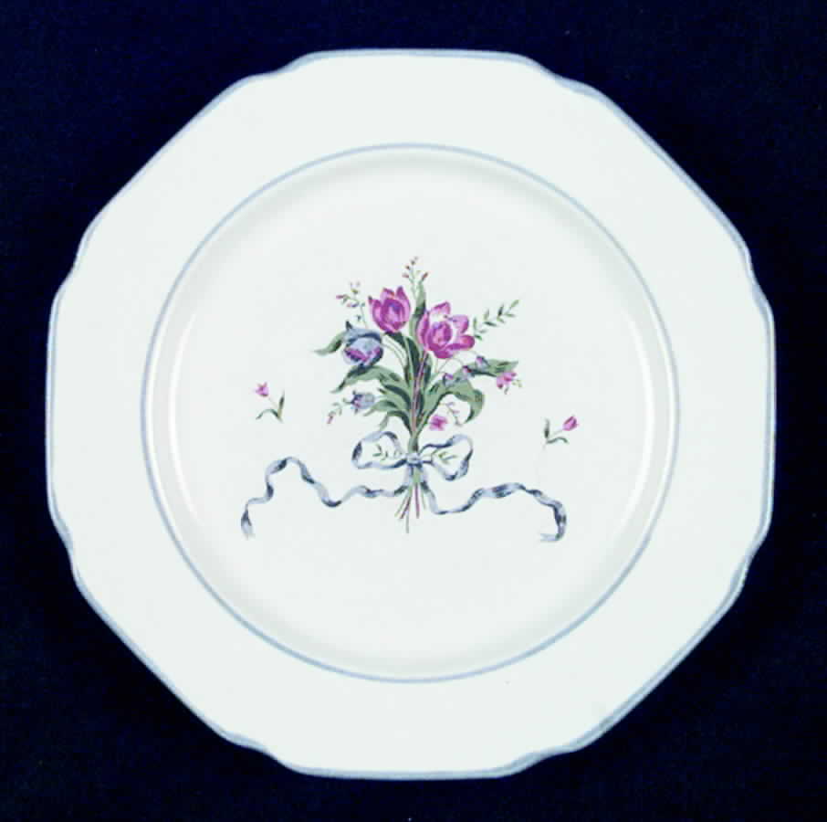Ribbon & Bouquet Salad Plate by The Cellar (China)-1
