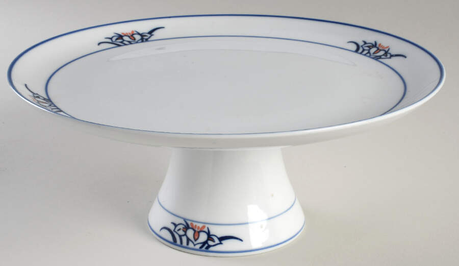 Splendor Footed Cake Plate by The Cellar (China)-1