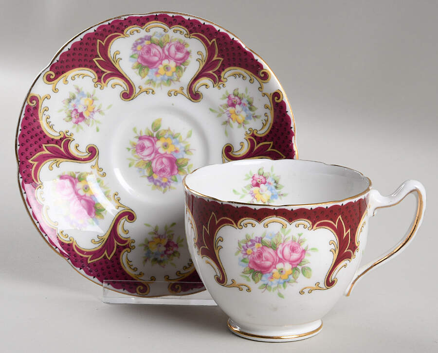 Chelsea Footed Cup & Saucer Set by Collingwoods-1