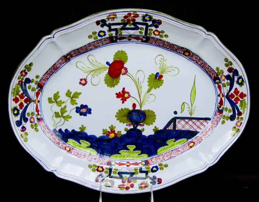 Garofano Imola 17" Oval Serving Platter by Imolarte (Imola)-1