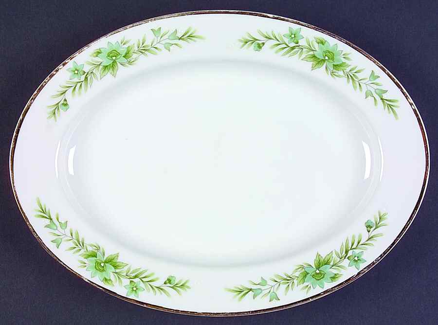Garlands of Glory 12" Oval Serving Platter by Creative Manor-1