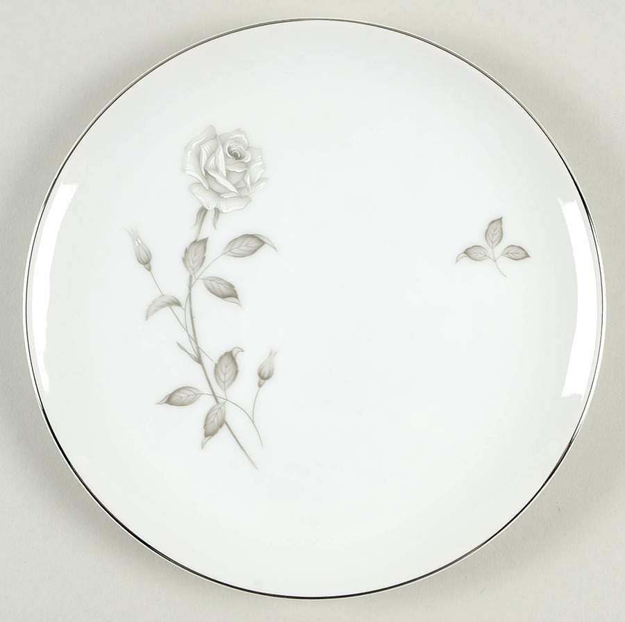Silver Rose Salad Plate by Creative Manor-1