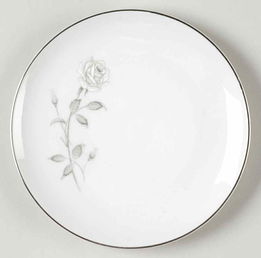 Silver Rose Bread & Butter Plate by Creative Manor-1