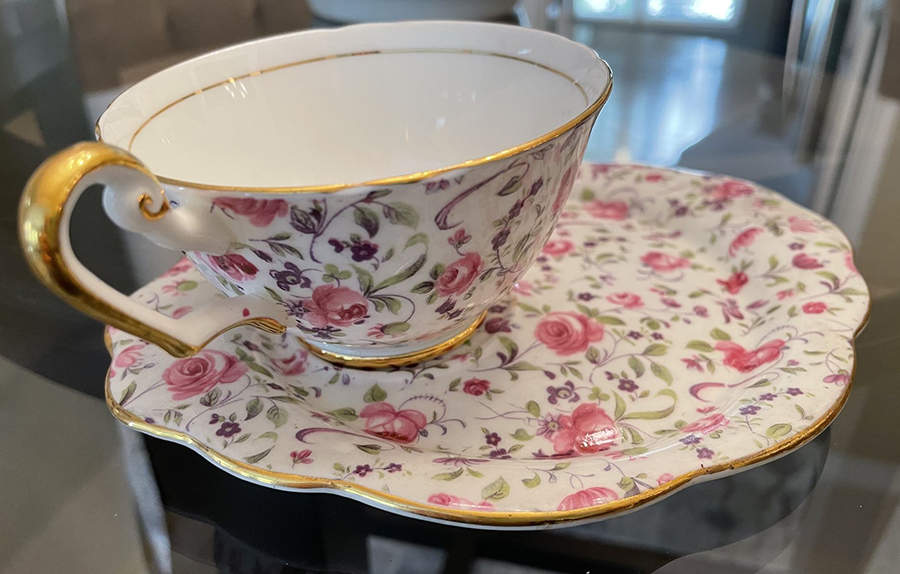 CN1 (England) Dessert Plate & Cup Set by Clarence (England)-1