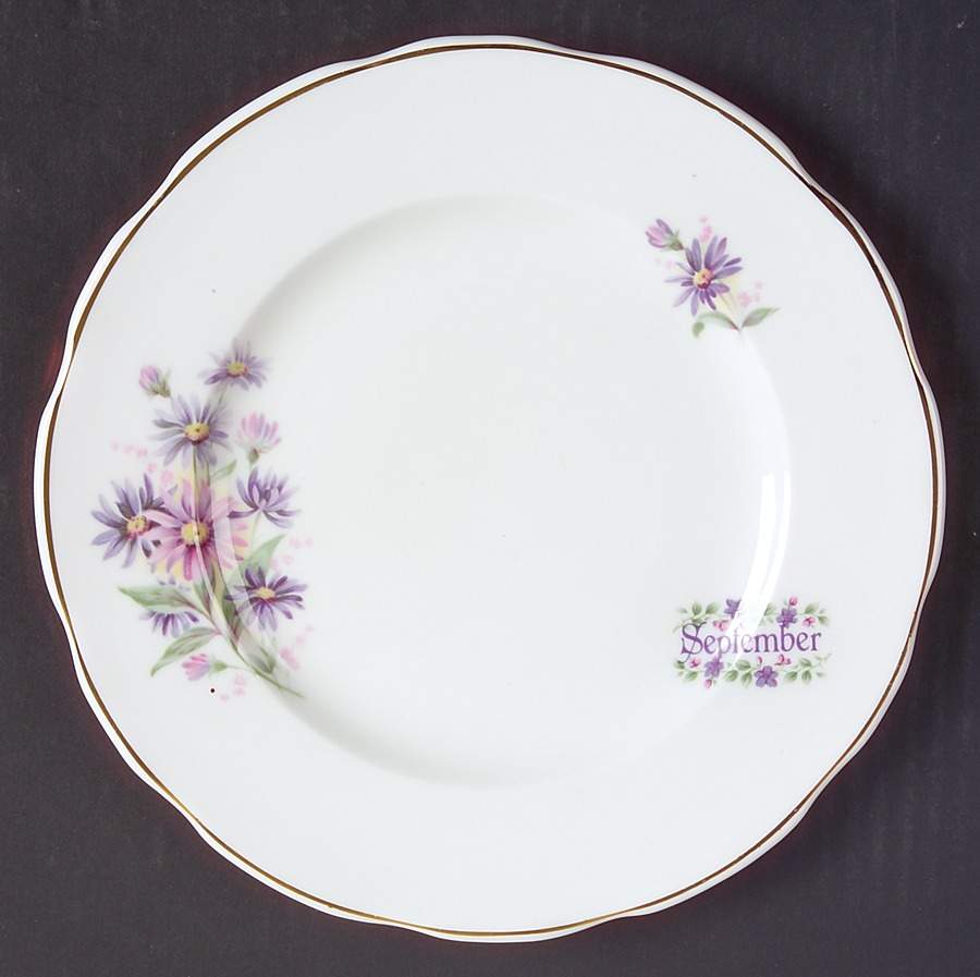 Flower of The Month Salad Plate by Crown Trent-1
