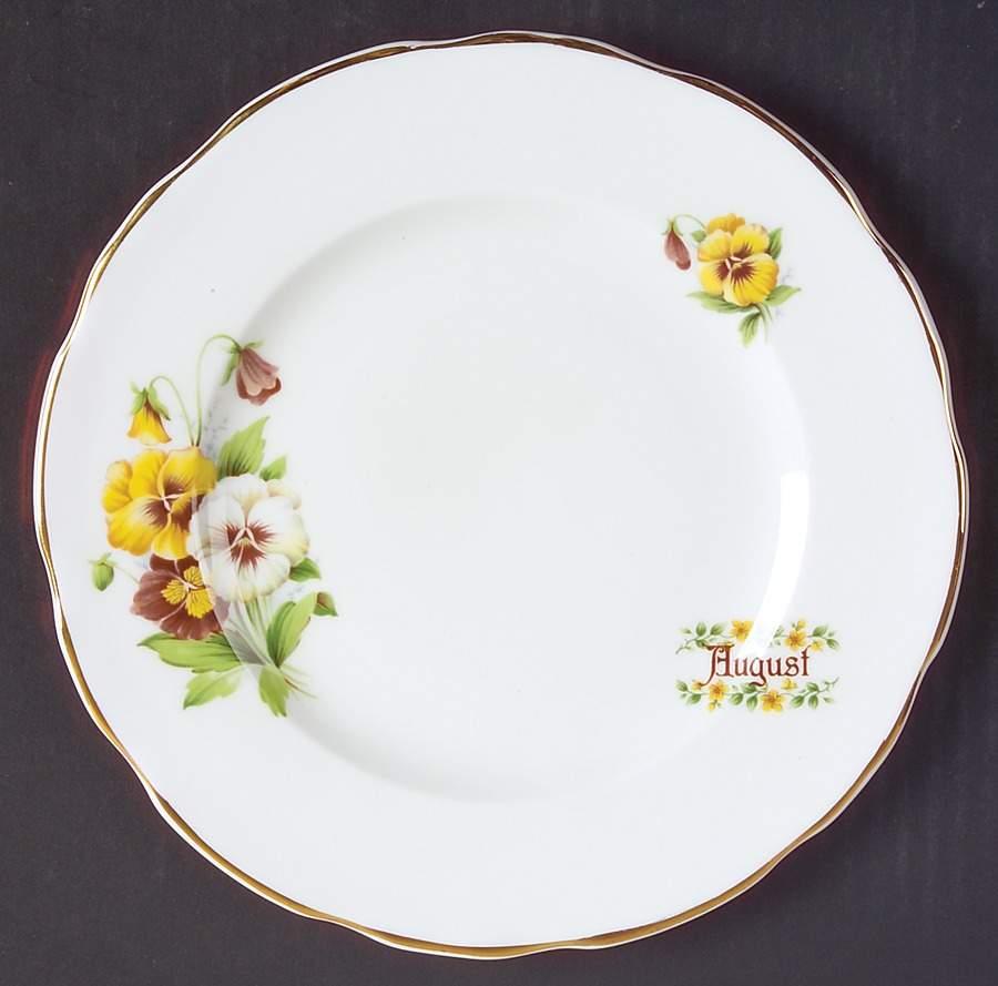Flower of The Month Salad Plate by Crown Trent-1