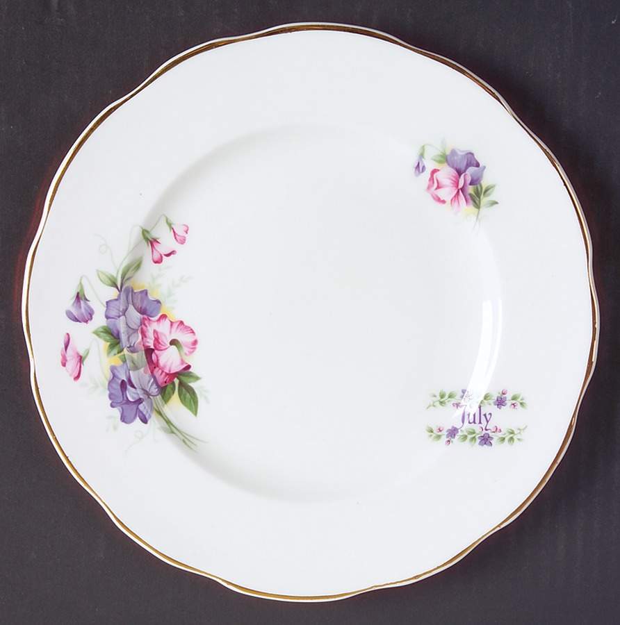 Flower of The Month Salad Plate by Crown Trent-1