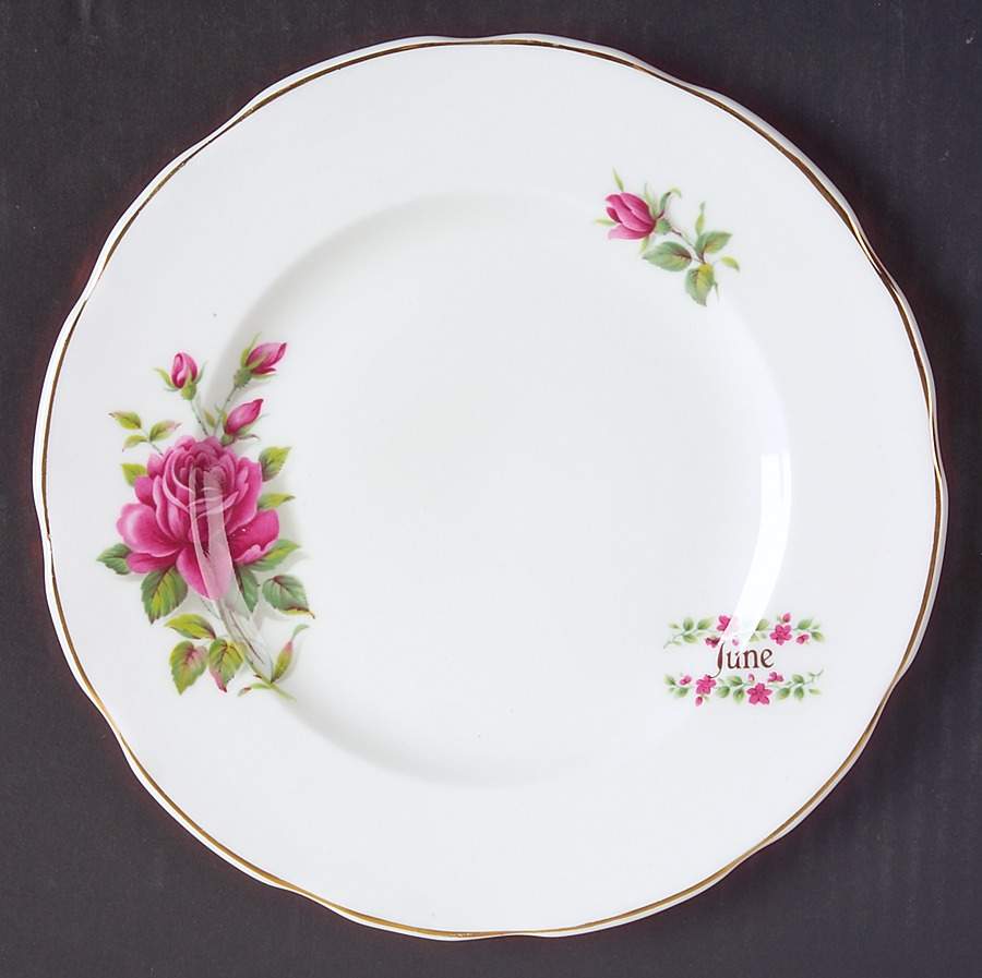 Flower of The Month Salad Plate by Crown Trent-1