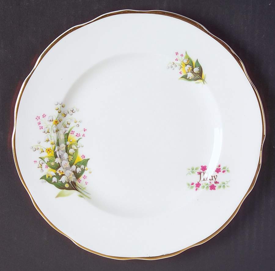 Flower of The Month Salad Plate by Crown Trent-1