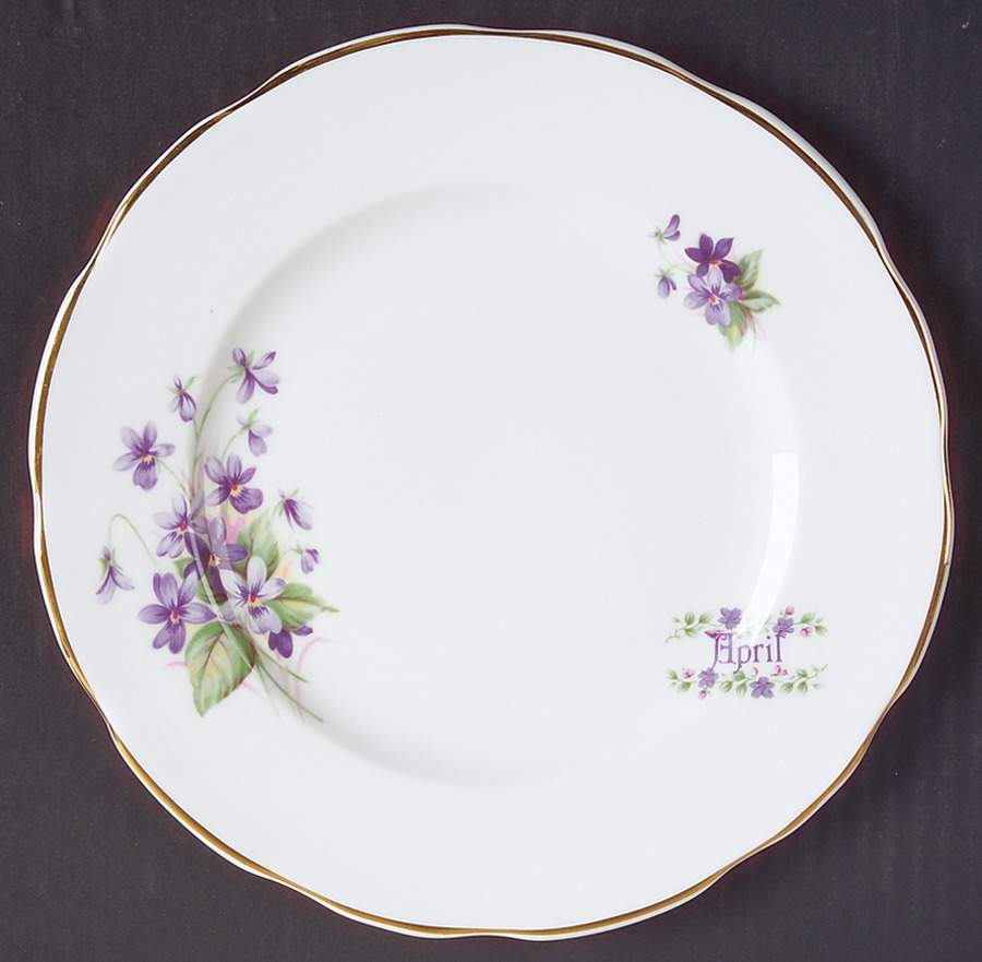 Flower of The Month Salad Plate by Crown Trent-1