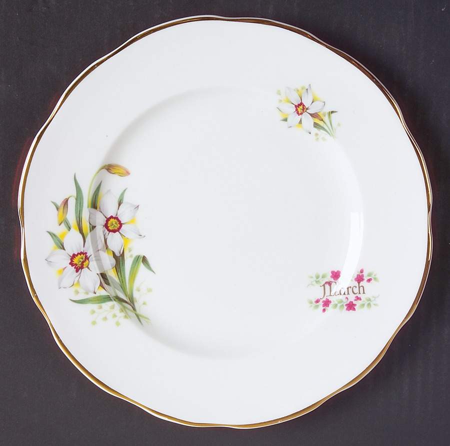 Flower of The Month Salad Plate by Crown Trent-1