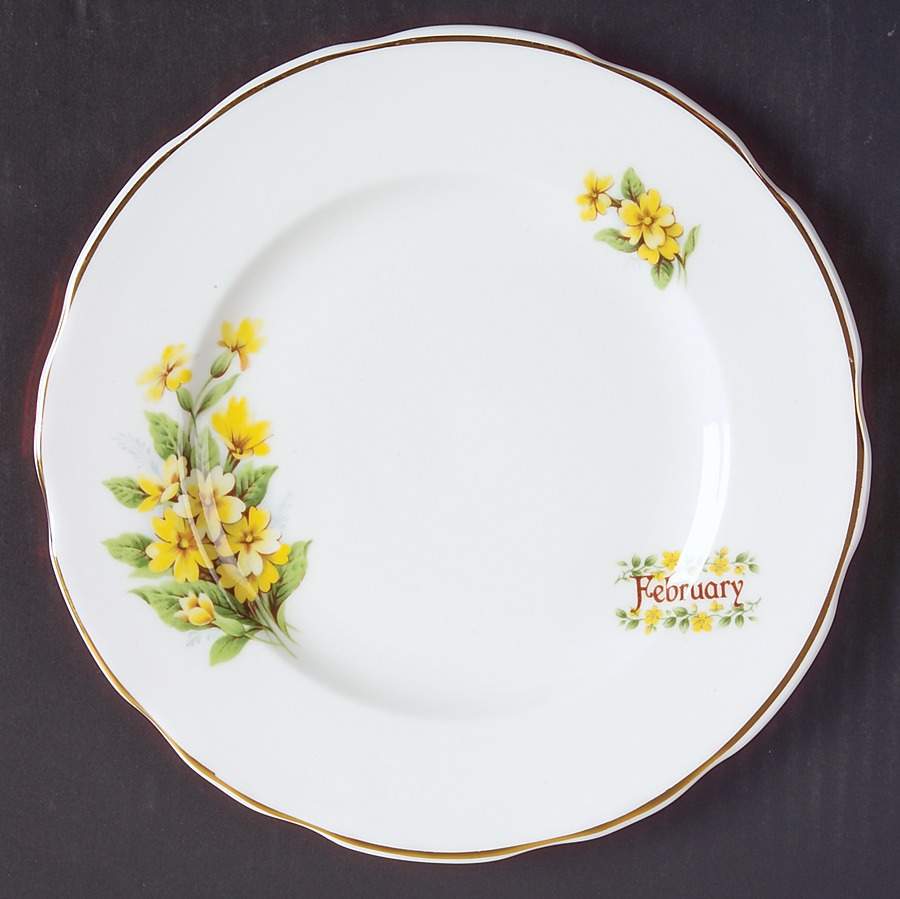 Flower of The Month Salad Plate by Crown Trent-1