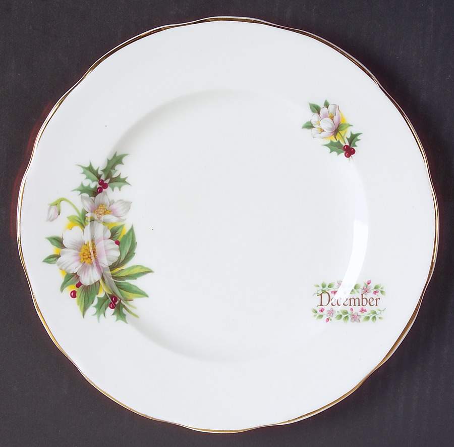 Flower of The Month Salad Plate by Crown Trent-1